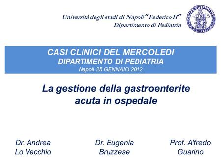 La gestione della gastroenterite acuta in ospedale