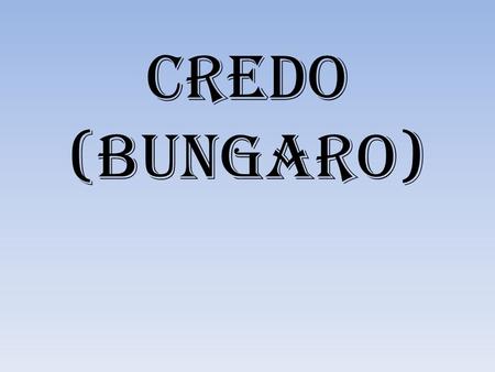 CREDO (Bungaro).