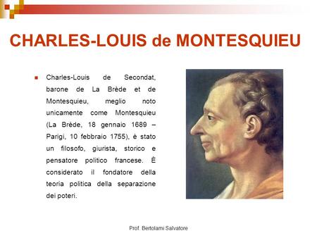 CHARLES-LOUIS de MONTESQUIEU