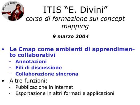 ITIS “E. Divini” corso di formazione sul concept mapping