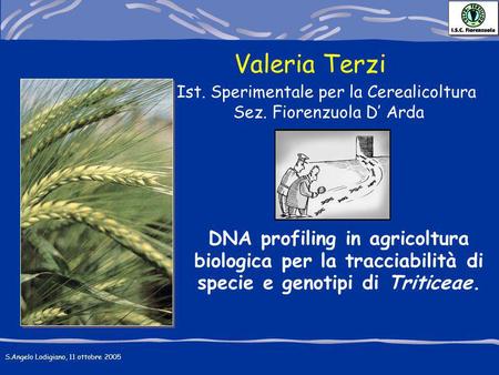 Valeria Terzi Ist. Sperimentale per la Cerealicoltura