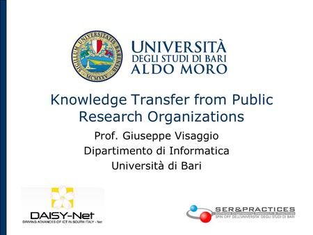 Knowledge Transfer from Public Research Organizations