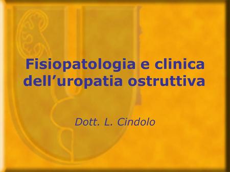 Fisiopatologia e clinica dell’uropatia ostruttiva