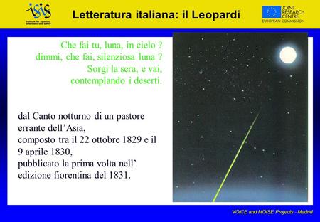 Letteratura italiana: il Leopardi