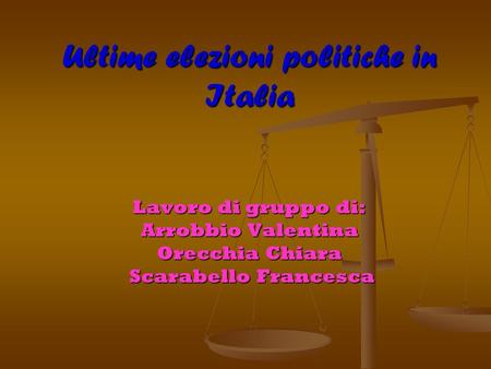 Ultime elezioni politiche in Italia