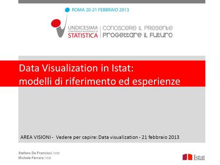 Data Visualization in Istat: modelli di riferimento ed esperienze