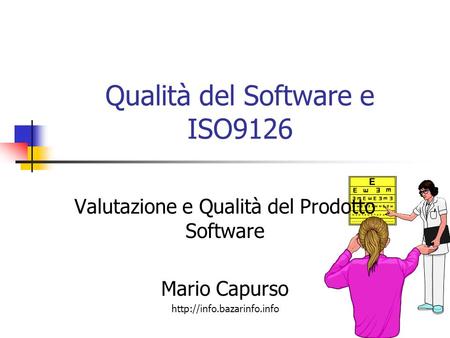 Qualità del Software e ISO9126