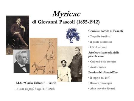 Myricae di Giovanni Pascoli ( )