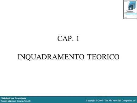 CAP. 1 INQUADRAMENTO TEORICO