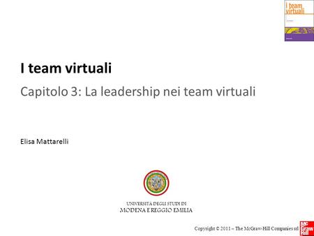 Capitolo 3: La leadership nei team virtuali
