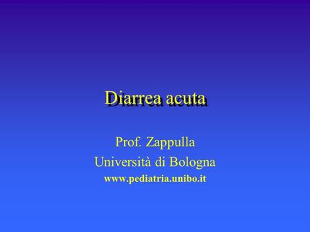 Prof. Zappulla Università di Bologna