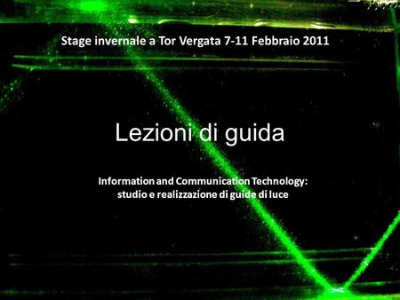 Lezioni di guida Stage invernale a Tor Vergata 7-11 Febbraio 2011