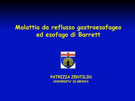 Malattia da reflusso gastroesofageo ed esofago di Barrett
