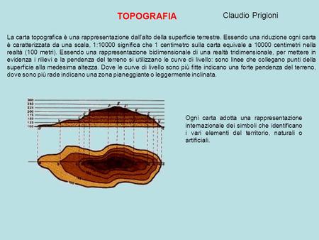TOPOGRAFIA Claudio Prigioni