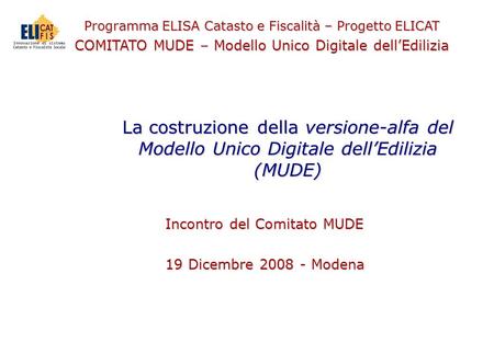 Incontro del Comitato MUDE 19 Dicembre Modena