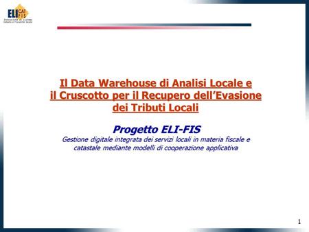 Il Data Warehouse di Analisi Locale e