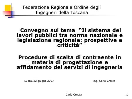 Federazione Regionale Ordine degli Ingegneri della Toscana
