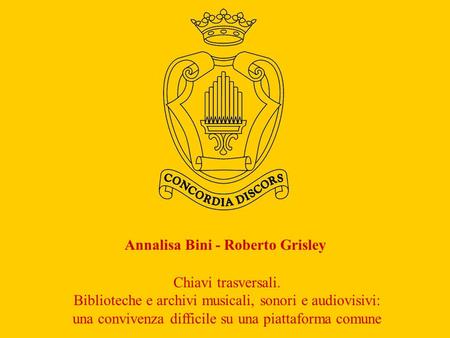 Annalisa Bini - Roberto Grisley