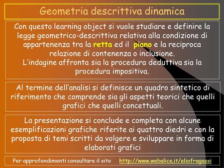 Geometria descrittiva dinamica