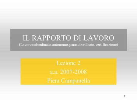 Lezione 2 a.a Piera Campanella