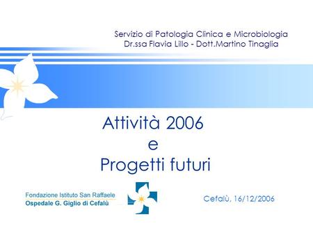 Attività 2006 e Progetti futuri