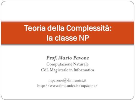 Prof. Mario Pavone - crentro di ricerca IPPARI