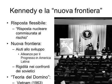 Kennedy e la “nuova frontiera”