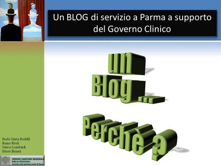 Un BLOG di servizio a Parma a supporto