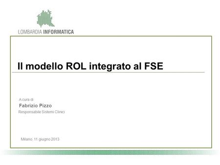 Il modello ROL integrato al FSE