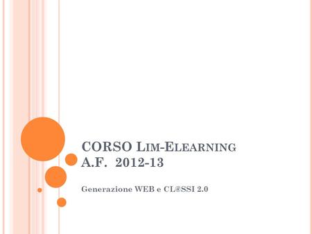 CORSO Lim-Elearning A.F