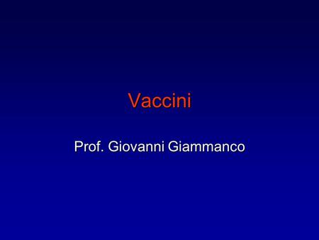 Prof. Giovanni Giammanco