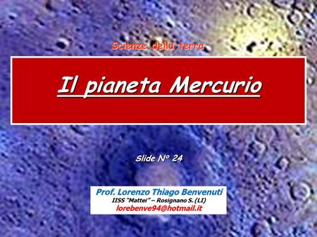 Scienze della terra Mercurio