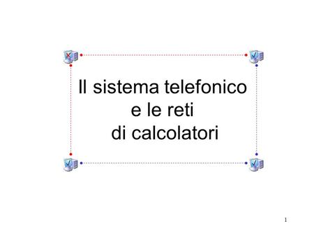 Il sistema telefonico e le reti di calcolatori.