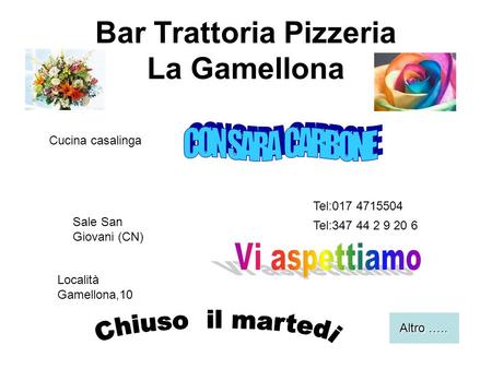Bar Trattoria Pizzeria La Gamellona
