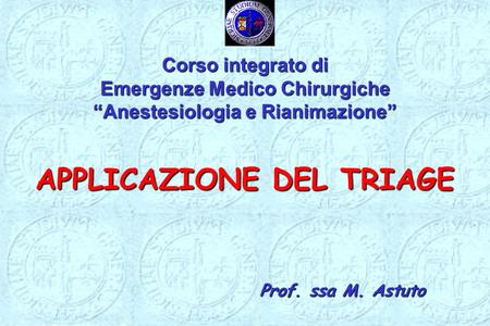 APPLICAZIONE DEL TRIAGE