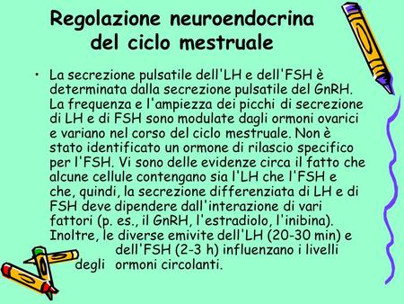 Regolazione neuroendocrina del ciclo mestruale