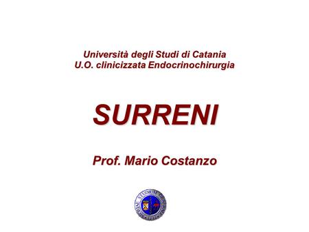 Università degli Studi di Catania U. O