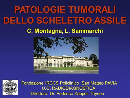C. Montagna, L. Sammarchi FONDAZIONE IRCCS Fondazione IRCCS Policlinico San Matteo PAVIA U.O. RADIODIAGNOSTICA Direttore: Dr. Federico Zappoli Thyrion.