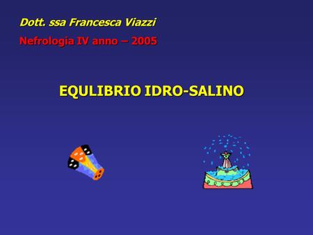 EQULIBRIO IDRO-SALINO