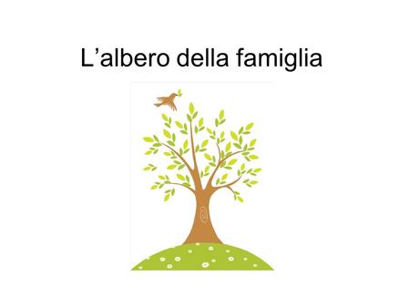 L’albero della famiglia