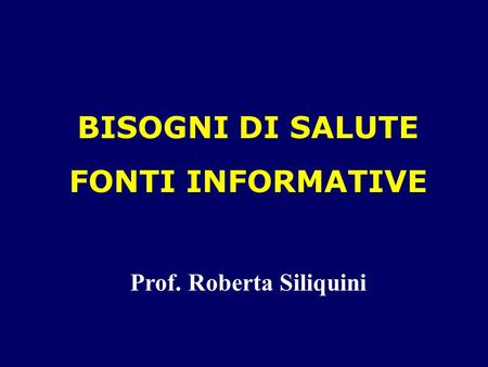 Prof. Roberta Siliquini