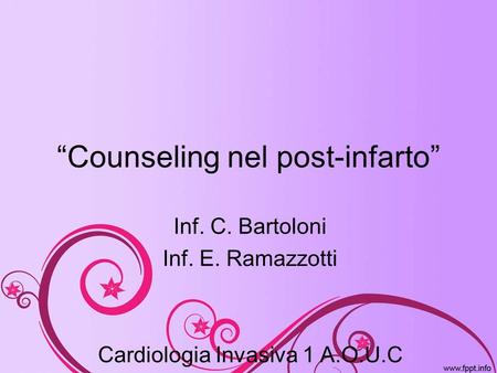 “Counseling nel post-infarto”