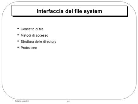 Interfaccia del file system