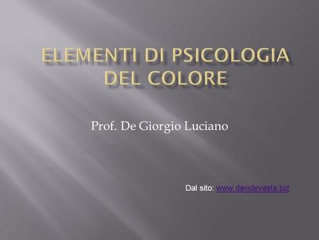 Elementi di psicologia del colore