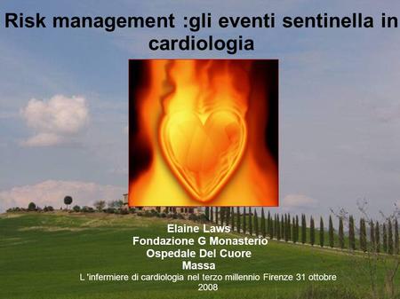 Risk management :gli eventi sentinella in cardiologia