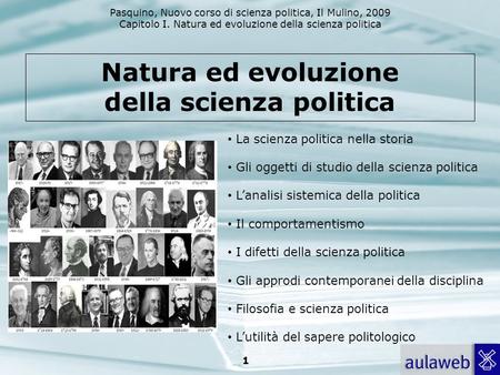 Natura ed evoluzione della scienza politica