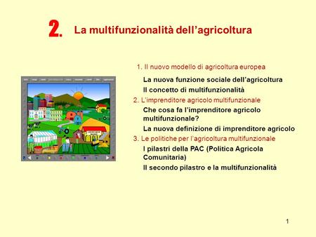 La multifunzionalità dell’agricoltura