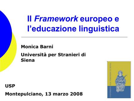 Il Framework europeo e l’educazione linguistica