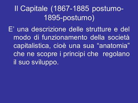 Il Capitale ( postumo-1895-postumo)