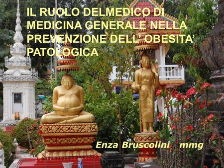 IL RUOLO DELMEDICO DI MEDICINA GENERALE NELLA PREVENZIONE DELL’ OBESITA’ PATOLOGICA MMG e obesità Enza Bruscolini mmg.